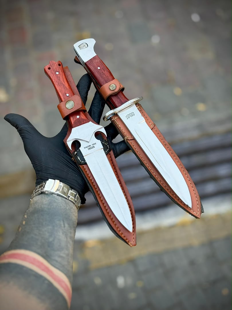 چاقوی شکاری ست دوگانه AK47 و M390 دولبه | چاقو آریا
